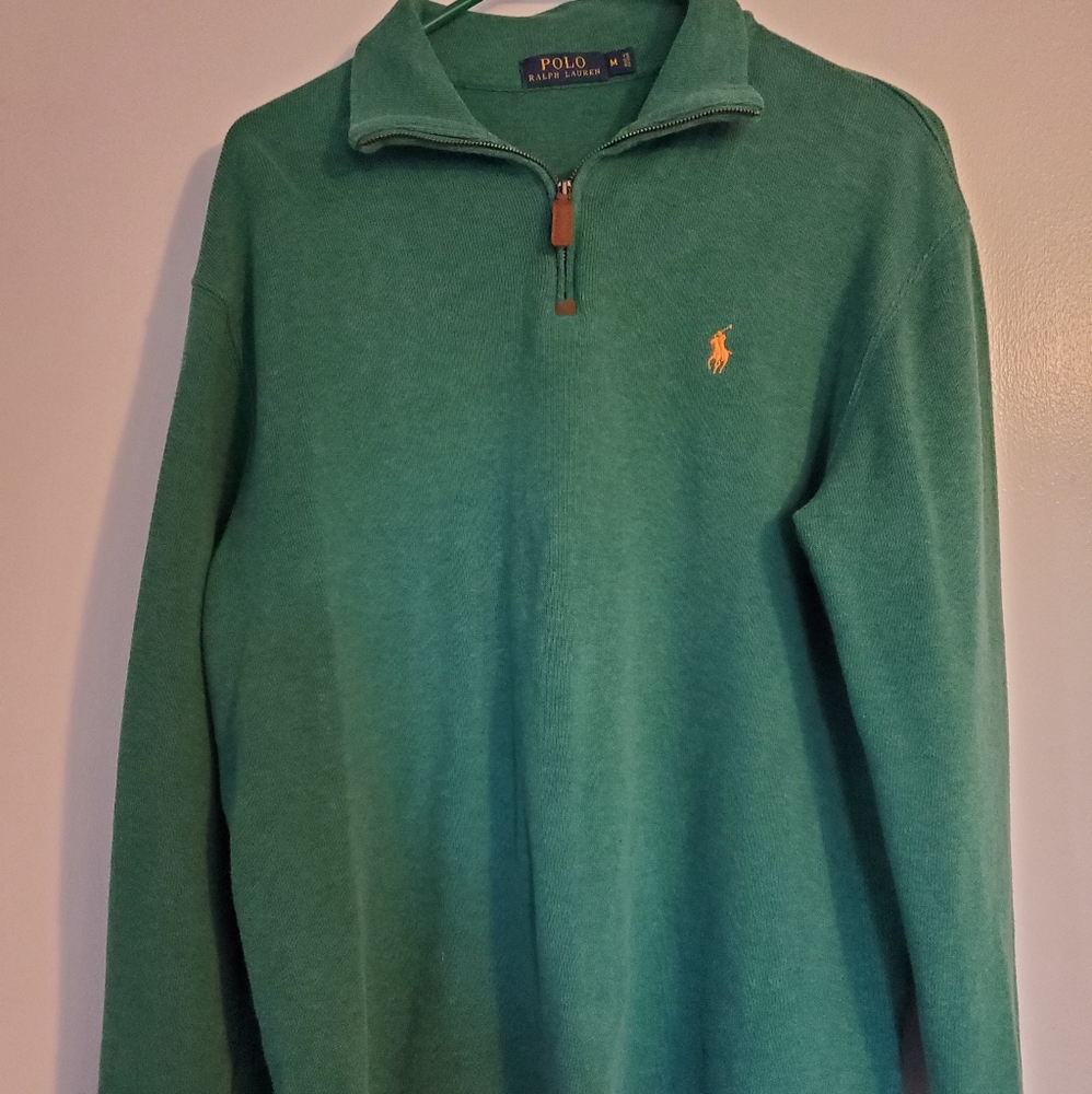Polo Ralph Lauren medium green zip up sweater